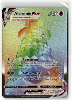 Alcremie VMAX ⭐ 073/072 Holo Rare Rainbow Shining Fates 2021 Pokemon NM - Image 1