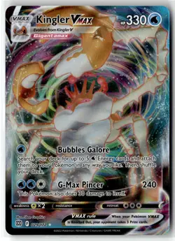 Kingler VMAX ⭐ 029/172 Holo Rare VMAX Brilliant Stars 2022 Pokemon NM - Image 1