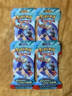 Pokemon - Journey Together - Sleeved Booster Pack Lot of 4 - Sealed - Image 1