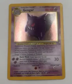 Pokemon Gengar Holo Rare Fossil 5/62 1999 80 HP Stage 2 Card - Image 1