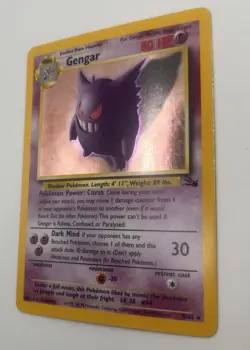 Pokemon Gengar Holo Rare Fossil 5/62 1999 80 HP Stage 2 Card - Image 2
