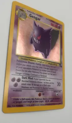 Pokemon Gengar Holo Rare Fossil 5/62 1999 80 HP Stage 2 Card - Image 3