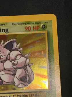 Pokemon TCG Nidoking Base Set Holo Unlimited Holo Rare Card 11/102 LP - Image 5