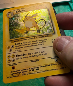 Raichu 14/102 Base Set Holo Rare Unlimited 1999 Pokemon TCG WOTC HP Card - Image 4