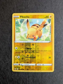 Pikachu 065/202 Sword & Shield Base Set Reverse Holo Pokemon Card - Image 1