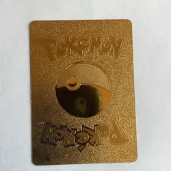 Pokemon Meowth VMAX Gold Metal Cat Card 300 HP 200 Attack TCG Single - Image 2