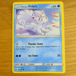 ALOLAN VULPIX 27/147 POKEMON CARD (BURNING SHADOWS SET) - Image 2