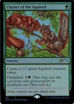 MTG Chatter of the Squirrel (195) | NM Foil | Secret Lair Squirrels {SLD} - Image 2