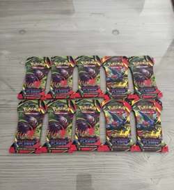 Lot Of 10 - Pokemon TCG Phantasmal Flames Sleeved Booster Packs Pokemon Sealed - Image 2