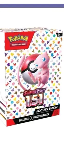Pokemon Scarlet & Violet 151 Booster Bundle Box Mew Includes 6 Booster Packs - Image 1