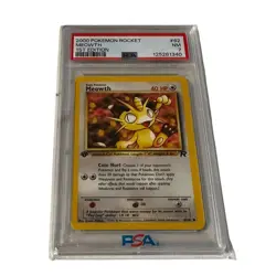 2000 PSA 7 Pokemon Rocket Meowth 1st Edition #62 Graded - Image 1
