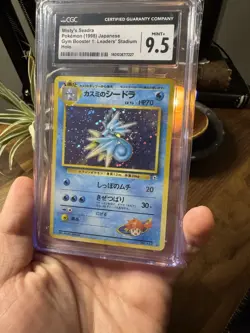CGC 9.5 Misty's Seadra Pokemon Gym Heroes Japanese 117 Holo Card SWIRL - Image 2