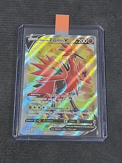 Pokemon Chilling Reign "Galarian Zapdos V" 173/198 / Ultra Rare / Near Mint - Image 3