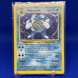 Poliwrath Unlimited Holo Rare Pokemon TCG Base Set 13/102 Vintage WOTC NM - Image 2