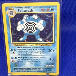 Poliwrath Unlimited Holo Rare Pokemon TCG Base Set 13/102 Vintage WOTC NM - Image 3