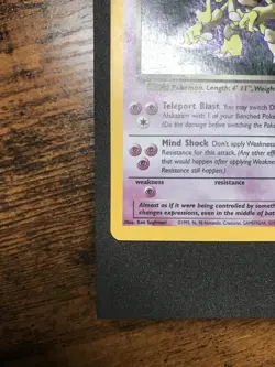 Dark Alakazam 1/82 Holo Rare Unlimited Team Rocket Pokemon w/ Swirl - MP - Image 3