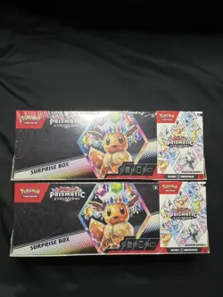Sam’s Club Pokemon Prismatic Evolutions 2 Surprise Box’s & 2 Booster Bundles Lot - Image 1