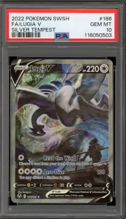 Pokemon Lugia V Silver Tempest Full Alt Art #186 PSA 10 Gem Mint - Image 1