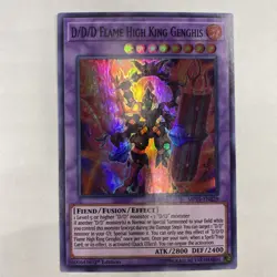 Yugioh - D/D/D Flame High King Genghis MP19-EN229 1st Edition Super Rare NM - Image 1