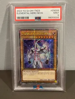 2023 YU-GI-OH ELEMENTAL HERO NEOS Quarter Century Secret Rare PSA 9 - Image 1
