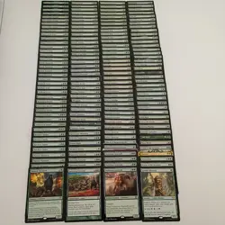 160 Magic the Gathering Green Rare/Mythic Mix Card Lot.. - Image 1