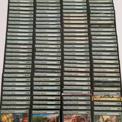 160 Magic the Gathering Green Rare/Mythic Mix Card Lot.. - Image 3