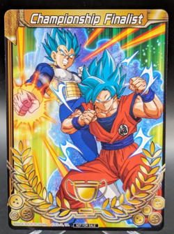 Championship Finalist Son Goku Vegeta Dragon Ball Super DBS Merit Trophy Card - Image 1