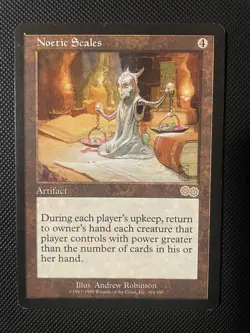 MTG Magic the Gathering Urza's Saga Noetic Scales Rare Artifact - Image 1