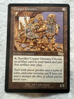 MTG - Copper Gnomes - Never Played! - Urza's Sagad #291 - NM - Rare - EN - Reg - Image 1