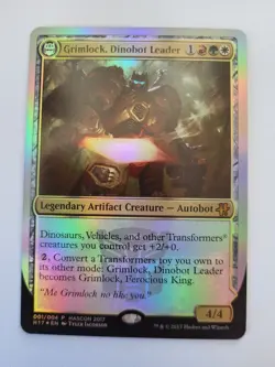 Grimlock Dinobot Leader / Grimlock Ferocious King FOIL Hascon Promos NM ENG MTG - Image 1