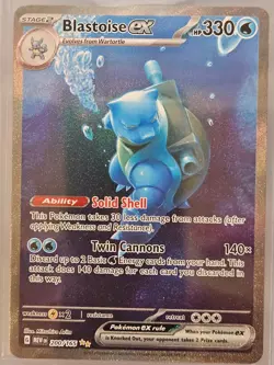 Pokemon TCG 2023 Blastoise EX Scarlet & Violet 200/165 NM Condition - Image 1