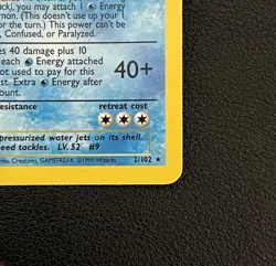 Pokemon TCG Blastoise Base Set (Unlimited) 2/102 Holo Rare - LP - Image 3