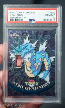 Pokemon Topps Chrome Gyarados #130 PSA 10 Gem Mint USA - Image 1