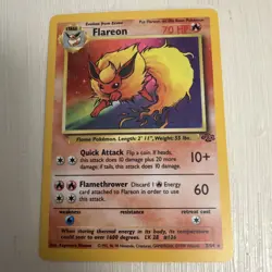 Pokemon TCG Flareon Jungle 3/64 Holo Unlimited Holo Rare - Image 1