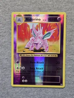Nidorino 44/108 Reverse Holo Uncommon 2016 XY Evolutions Pokemon Card - Image 1