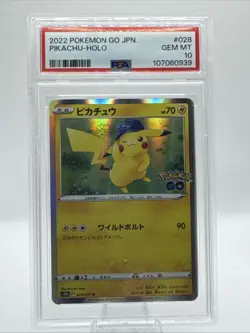 Pikachu 028/071 S10b: Pokemon GO Holo (Japanese) PSA 10 Gem Mint - Image 1