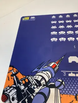 Space Invaders Arcade Playmat / Giant Mousepad lightly used. Mtg Pokemon Yugioh - Image 2