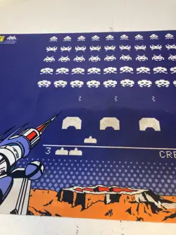 Space Invaders Arcade Playmat / Giant Mousepad lightly used. Mtg Pokemon Yugioh - Image 3