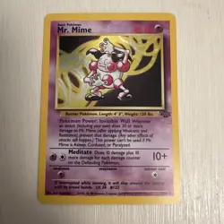 Pokemon TCG Mr. Mime Jungle 6/64 Holo Unlimited Holo Rare - Image 1