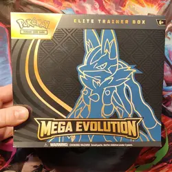 Pokemon TCG Elite Trainer Box Mega Evolution Lucario SEALED - Image 1