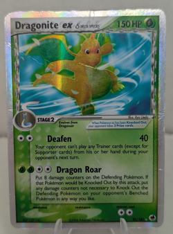 2006 Pokemon EX - Dragon Frontiers Holo ex Dragonite #91 DMG (Damaged) - Image 1