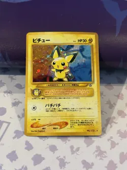 Pokemon Japanese Neo 1 Genesis Pichu Holo Rare No. 172 NEAR MINT - Image 1