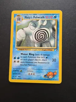 Misty's Poliwrath - 31/132 [Gym Heroes] Pokemon TCG - Vintage Regular RARE - LP - Image 1