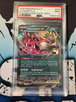 Pokemon Fezandipiti Ex Prize Pack Play Promo PSA 9 Stamped Exclusive Shrouded - Image 1