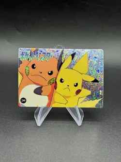Pikachu Raichu Holo Pokemon Vintage Pocket Monsters Vending Prism Sticker 299 - Image 1