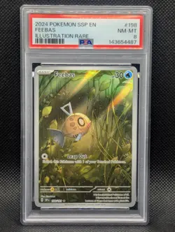 Feebas #198 PSA 8 NM-MINT Surging Sparks Illustration Rare Pokemon TCG SSP EN - Image 1