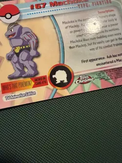 Machoke #67 -[LP to NM]- Pokemon Topps Chrome Series 1 - Image 3