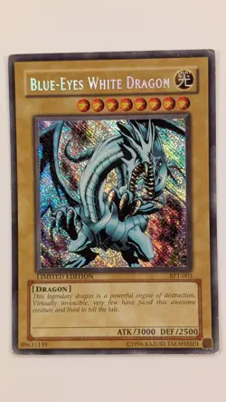 Yugioh Blue Eyes White Dragon BPT-003 Limited Edition Secret Rare – LP - Image 1