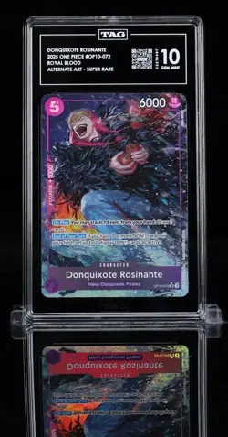 ONE PIECE DONQUIXOTE ROSINANTE ROYAL BLOOD ALT ART SUPER RARE TAG 10 - Image 1