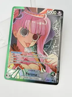 One Piece Perona OP06-021 Alt Art Leader Wings of the Captain English NM - Image 2